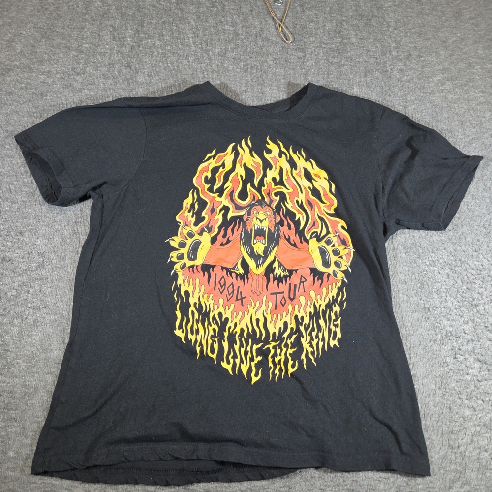 Disney The Lion King Scar T-Shirt Mens XL Black 1994 Tour Graphic